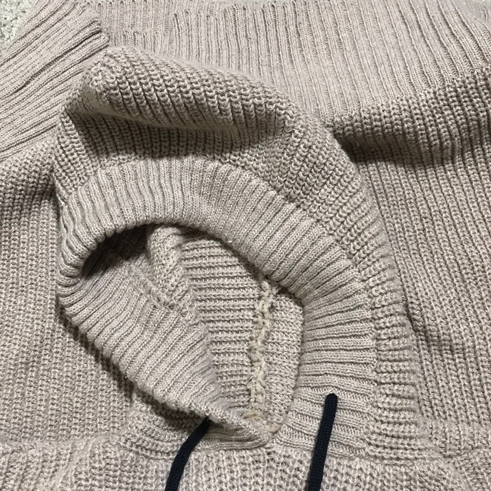 Oversized Hooded Grandpa Sweater Comfy Warm Casual - Picture 7 of 8